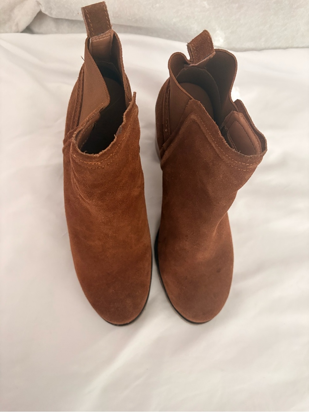 Crevo Chestnut Suede Ankle Booties